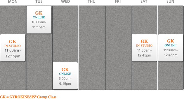 Regular Class Schedule